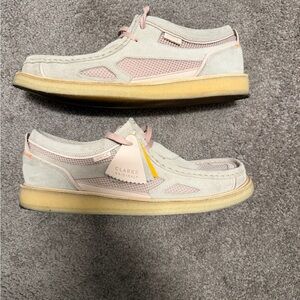 Clarks Light Beige and Soft Pink Loafers/Union LA collab